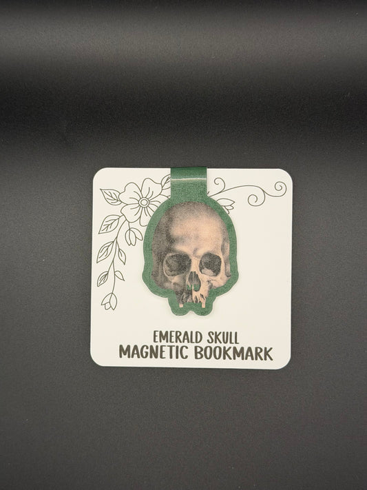 Emerald Skull Magnetic Bookmark